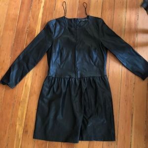 Zara Pleather dress with pockets